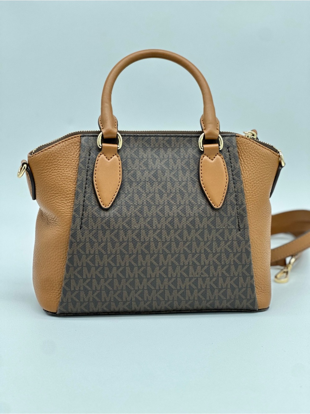 Michael Kors Brown and Tan Signature Dome Satchel - Picture 4 of 11